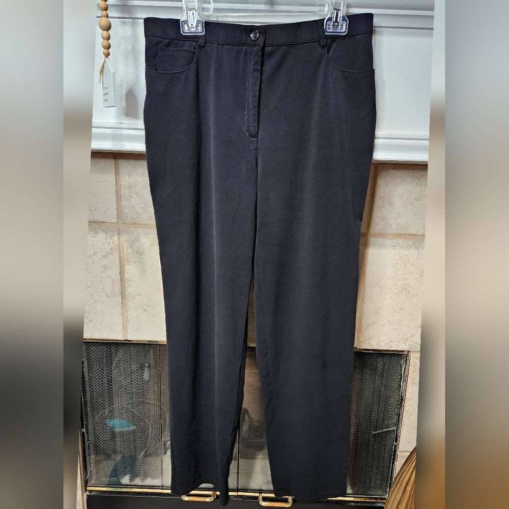 JM Collection Women's Black Chinos 12